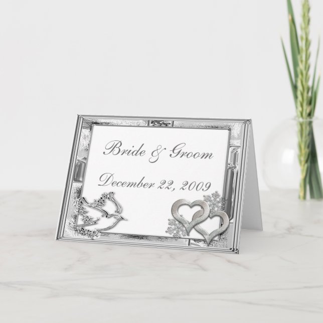 Einladung zur Winterhochzeit (Vorderseite)