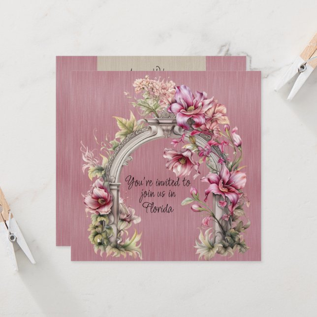 Einladung zur Winterhochzeit in Florida (Vorderseite/Rückseite Beispiel)