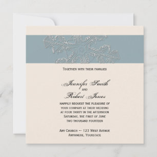 Einladung zur Winterweiße und Blauen Hochzeit