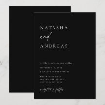 Einladung zur zeitgenössischen Chic Hochzeit