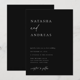 Einladung zur zeitgenössischen Chic Hochzeit