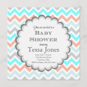 Einladung zur Zickzack Babydusche