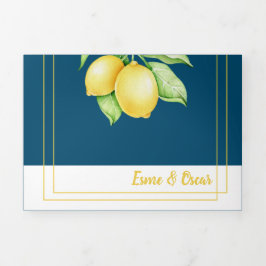 Einladung zur zweisprachigen Hochzeit - Zitronen a