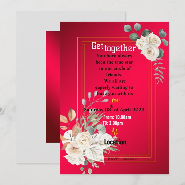 Einladung zusammenkommen (Vorne/Hinten)