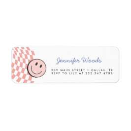 EinladungCool One Girl's First Birthday Checkered