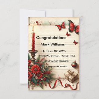 EinladungElegantes Blumenzitat Einladung