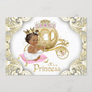 Einladungen Afroamerikaner-Prinzessin-Babyparty