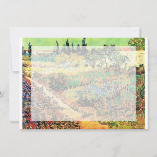 Einladungen. Blühender Garten mit Weg Einladung