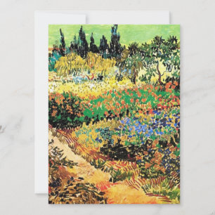 Einladungen. Blühender Garten mit Weg Einladung