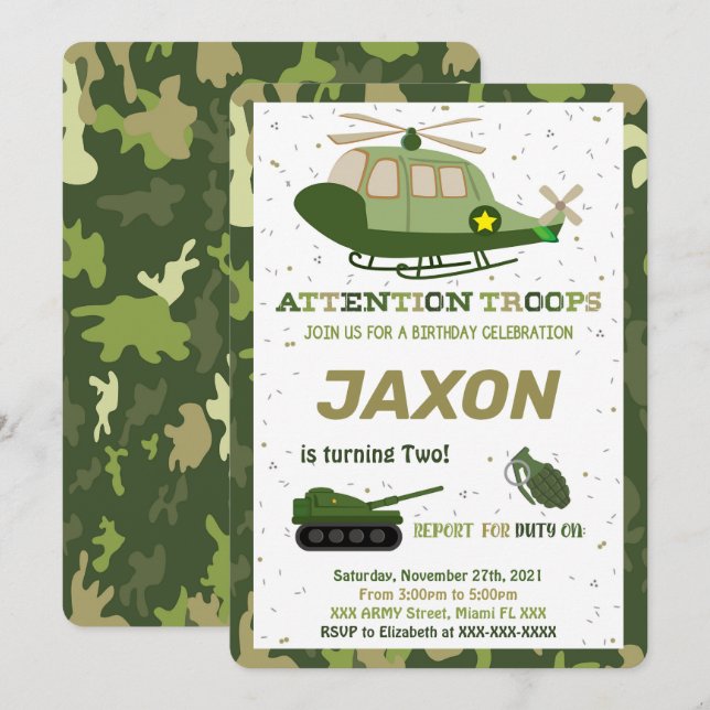 Einladungen der Armee (Vorne/Hinten)