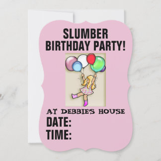 EINLADUNGEN DER BIRTHDAY-PARTEI SLUMBER