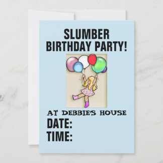 EINLADUNGEN DER BIRTHDAY-PARTEI SLUMBER