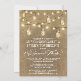 Einladungen der Burlap-Mason-Jar-Gruppe