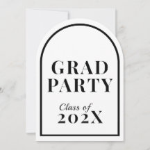 Einladungen der Graduierungspartei für Grads - Vor
