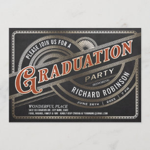 Einladungen der Graduierungspartei - Retro-Vintage