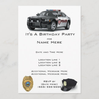 Einladungen der Polizei zum Geburtstag