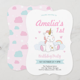Einladungen, Einhorngeburtstage Einladung