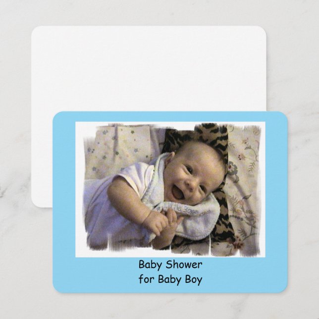 Einladungen für Baby Boy Shower (Vorne/Hinten)