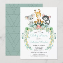 Einladungen für Babydusche | Australische Jungle B