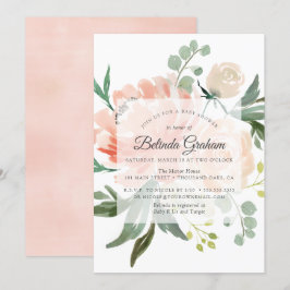 Einladungen für Babydusche | Sweet Floral 01