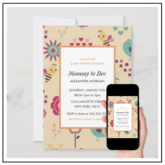 Einladungen für Bienendusche Mommy zu Bläserin (Von Creator hochgeladen)