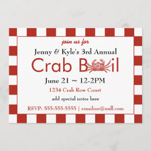 Einladungen für Crab Boil