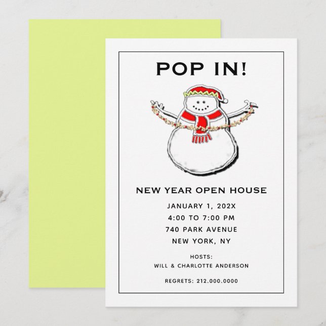 Einladungen für das Ferienhaus (Vorne/Hinten)