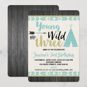 Einladungen für den 3. Geburtstag eines Stammes