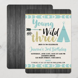 Einladungen für den 3. Geburtstag eines Stammes