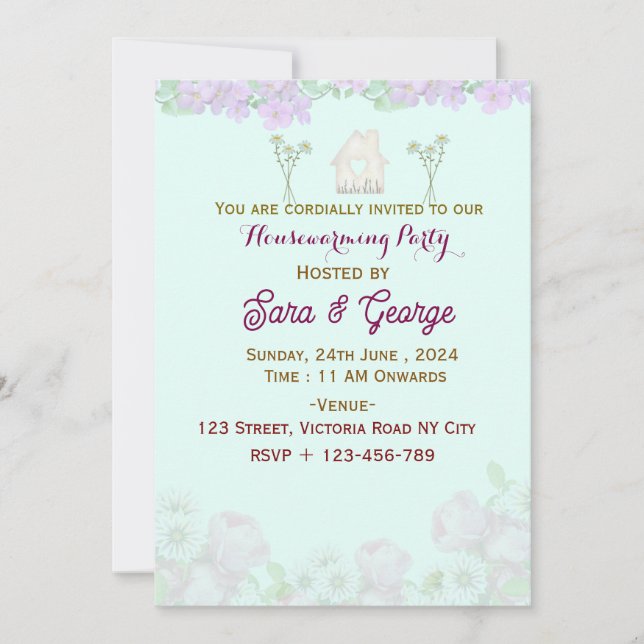 Einladungen für den Haushalt (Vorderseite)