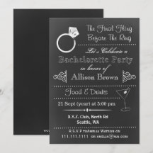 Einladungen für den Junggeselinnen-Abschied von Ch