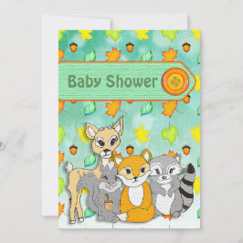 Einladungen für die Baby-Dusche von Waldtieren