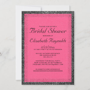 Einladungen für die Bridal-Dusche in Rosa und Schw