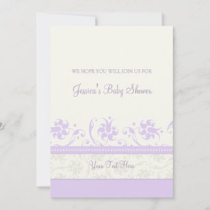 Einladungen für die Dusche von Lilac White Floral