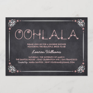 Einladungen für die Dusche von Lingerie Chalkboard