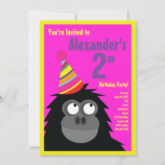 Einladungen für die Geburtstagsparty von Ape Anima