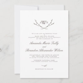 Einladungen für die Hochzeit von EleganForest Mono