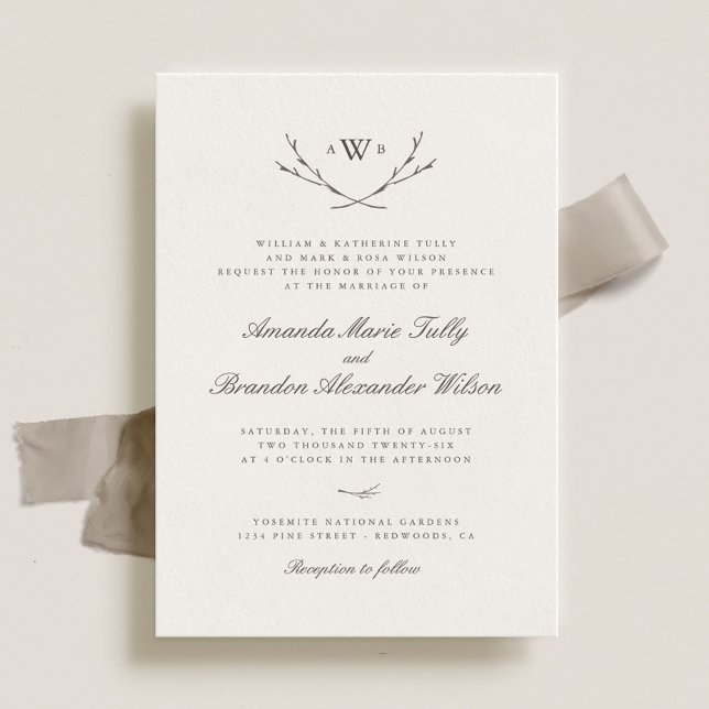 Einladungen für die Hochzeit von Eleganwood Forest (Von Creator hochgeladen)