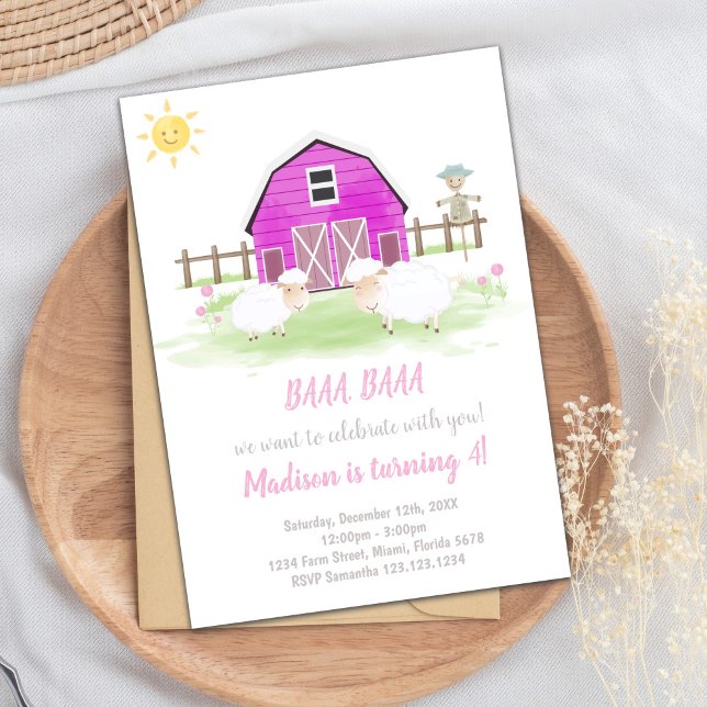 Einladungen für die Pink House Farm (Pink House Farm Invitations)