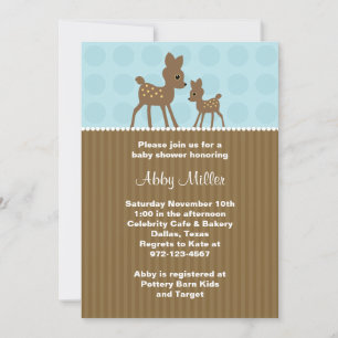 Einladungen für die Woodland Deer Baby Shower