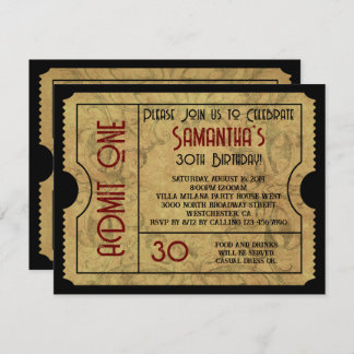 Einladungen für ein Vintages Gold-Ticket