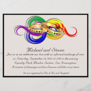 Einladungen für Gay-Hochzeiten, nicht formell