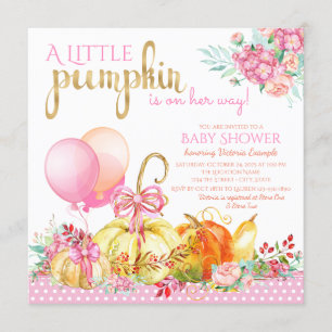 Einladungen für Girls Little Pumpkin Baby Shower
