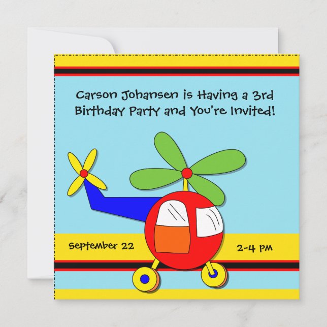 Einladungen für Hochflieger zum Geburtstag (Vorderseite)