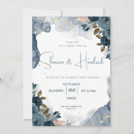 Einladungen für Hochzeiten Alkohol Tinte Blumenunt