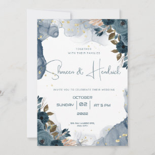 Einladungen für Hochzeiten Alkohol Tinte Blumenunt