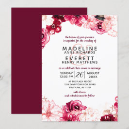 Einladungen für Hochzeiten am Burgund & Blush