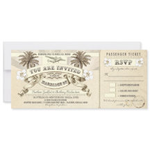 Einladungen für Hochzeiten Boarding Pass