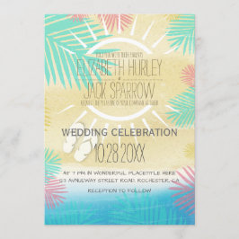 Einladungen für Hochzeiten im Sommer am Strand