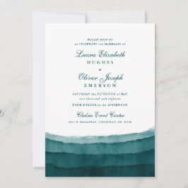 Einladungen für Hochzeiten in Aquamarinem Wasser i